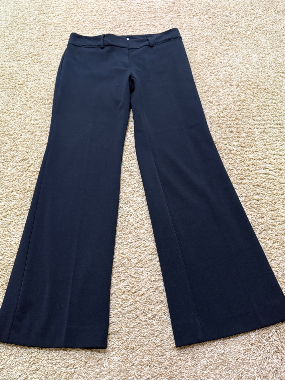 LOFT Black Wide-Leg Crepe Dress Pants